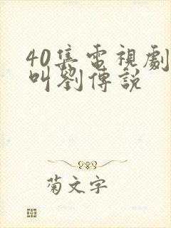 40集电视剧我叫刘传说