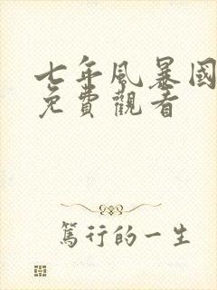 七年风暴国语版免费观看
