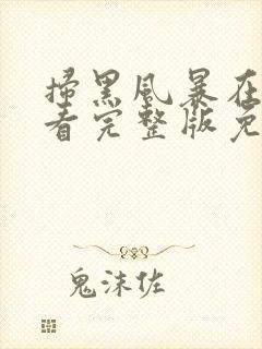 扫黑风暴在线观看完整版免费观看