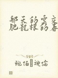 那天的云交雨合肥龙根的春天