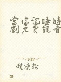 当你沉睡时电视剧免费观看全集高清