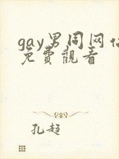 gay男同网站免费观看