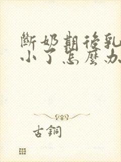 断奶期后乳房变小了怎么办