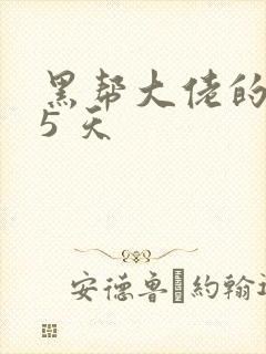 黑帮大佬的365 天封面
