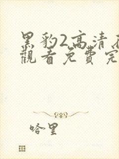 黑豹2高清在线观看免费完整版