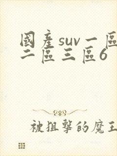 国产suv一区二区三区6