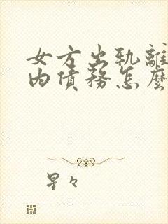 女方出轨离婚婚内债务怎么处理好