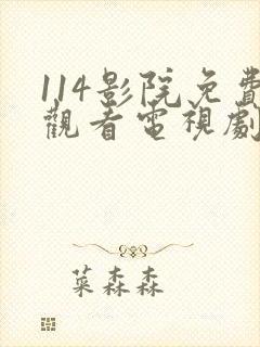 114影院免费观看电视剧网站大全