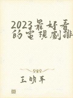 2023最好看的电视剧排行榜前十名