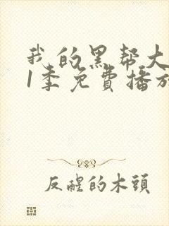 我的黑帮大佬第1季免费播放在线观看