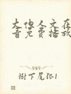 大但人文在线观看免费播放电视剧封面