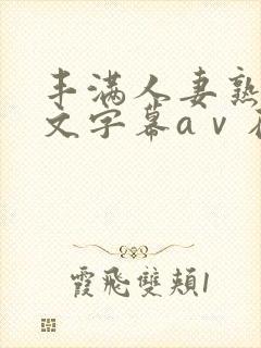丰满人妻熟女中文字幕aⅴ在线视频