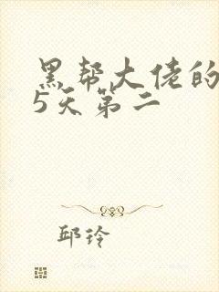 黑帮大佬的365天第二