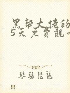 黑帮大佬的365天免费观看全集第三季封面