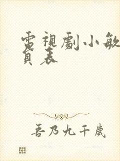 电视剧小敏家演员表