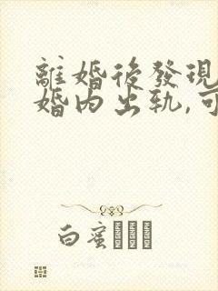 离婚后发现对方婚内出轨,可以起诉吗