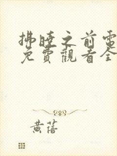 拂晓之前电视剧免费观看全部