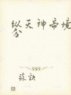 纵天神帝境界划分