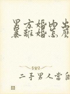 男方婚内出轨家暴离婚怎么处理封面