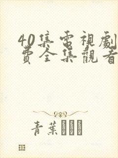 40集电视剧免费全集观看