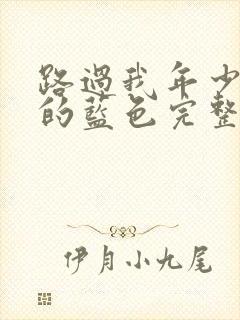 路过我年少时光的蓝色完整版封面