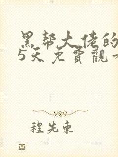 黑帮大佬的365天免费观看全集第三季封面