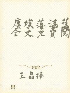尘埃落满旧时光全文免费阅读小说