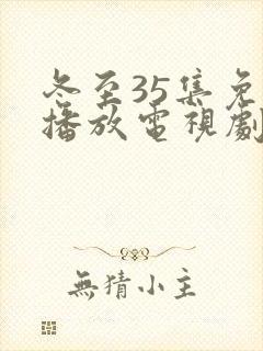 冬至35集免费播放电视剧封面