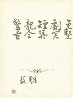 惊龙短剧免费观看全集完整版