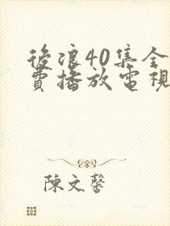 后浪40集全免费播放电视剧封面
