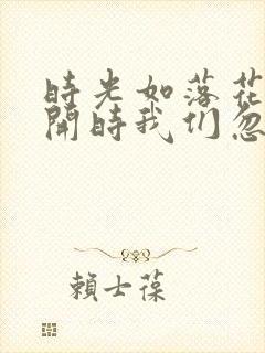 时光如落花,盛开时我们忽略它的美封面