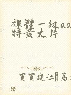 裸体一级aaa特黄大片