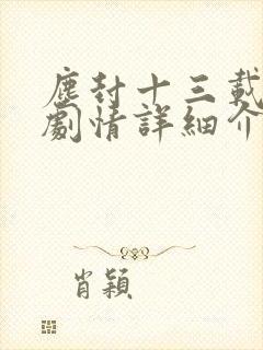 尘封十三载分集剧情详细介绍封面