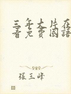 三年大片在线观看免费国语完整版
