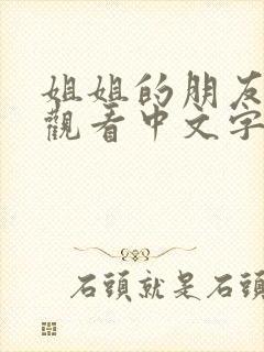 姐姐的朋友在线观看中文字幕