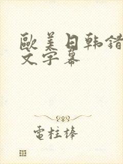 欧美日韩错码中文字幕