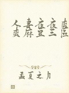人妻夜夜爽天天爽麻豆三区网站