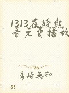 1313在线观看免费播放电视剧