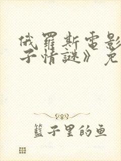 俄罗斯电影《父子情谜》免费观看