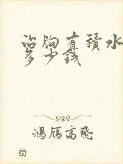 治胸有积水需要多少钱