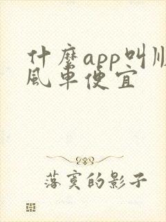 什么app叫顺风车便宜