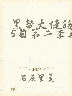 黑帮大佬的365日第二季无删减