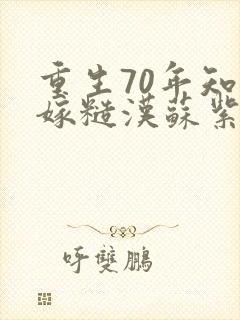 重生70年知青嫁糙汉苏紫柔小说