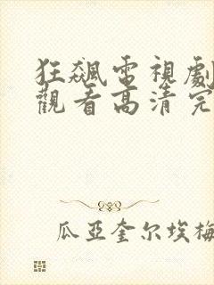 狂飙电视剧在线观看高清完整免费封面