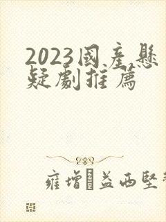 2023国产悬疑剧推荐