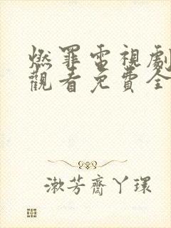 燃罪电视剧在线观看免费全集