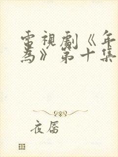 电视剧《年少有为》第十集