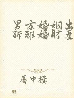 男方婚姻出轨起诉离婚财产怎么判封面