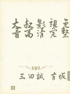 大叔影视免费观看高清完整版