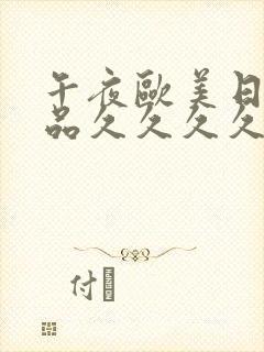 午夜欧美日韩精品久久久久久
